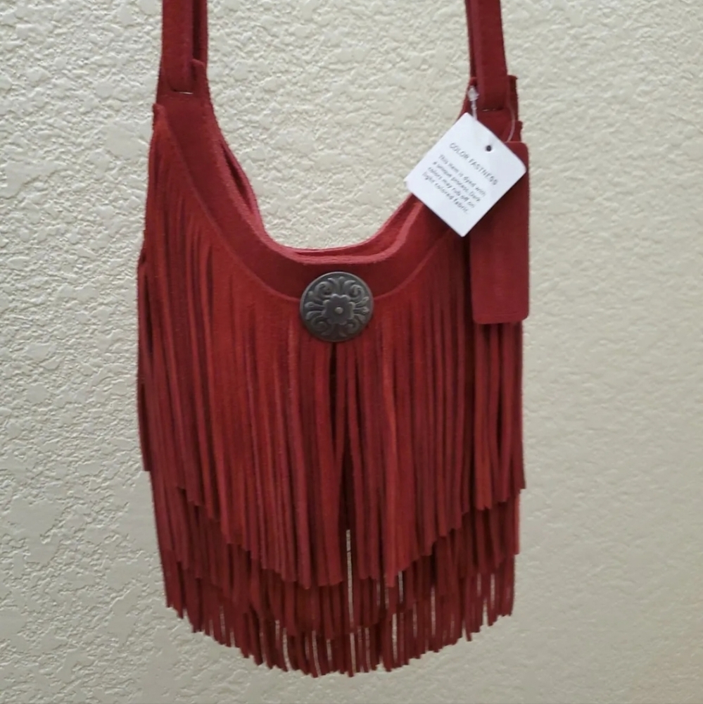 Idyllwind Vintage Red fringe Purse